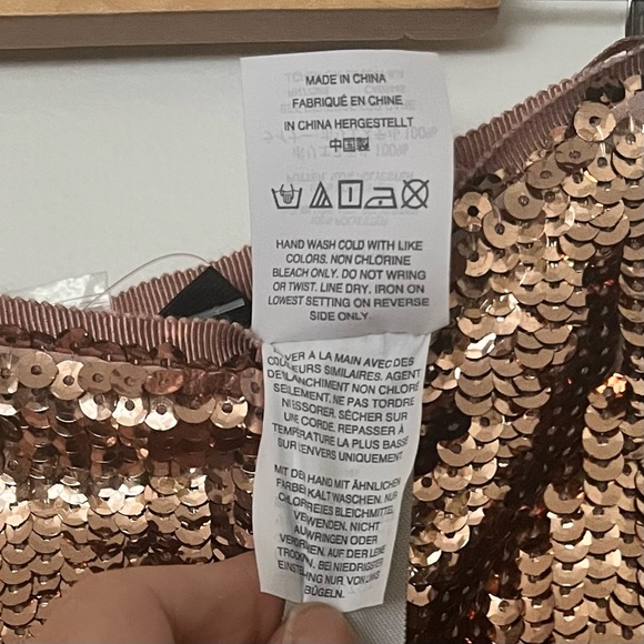 J. Crew Sequin Pencil Skirt in Rose Gold Size 2 - Picture 8 of 9